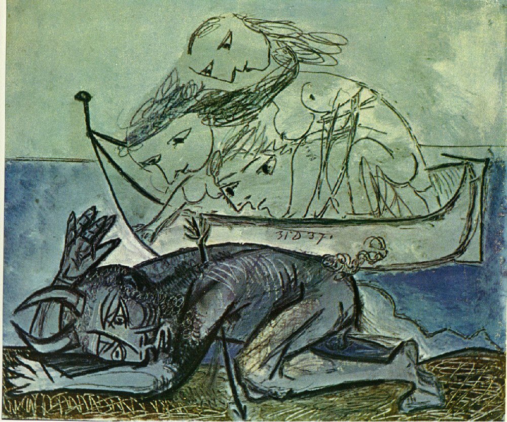 Picasso Minotaur is wounded 1937